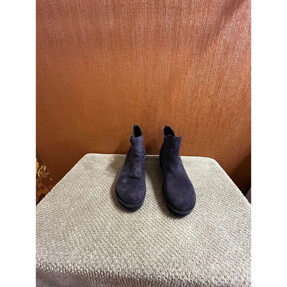 Kenneth Cole Reaction Prime Bootie Suede Leather Upper Size 5.5 (Navy Blue) - Picture 2 of 7